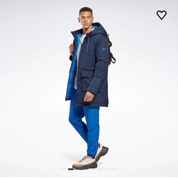 Reebok Navy Blue down puffer jacket - Picture 2 of 10